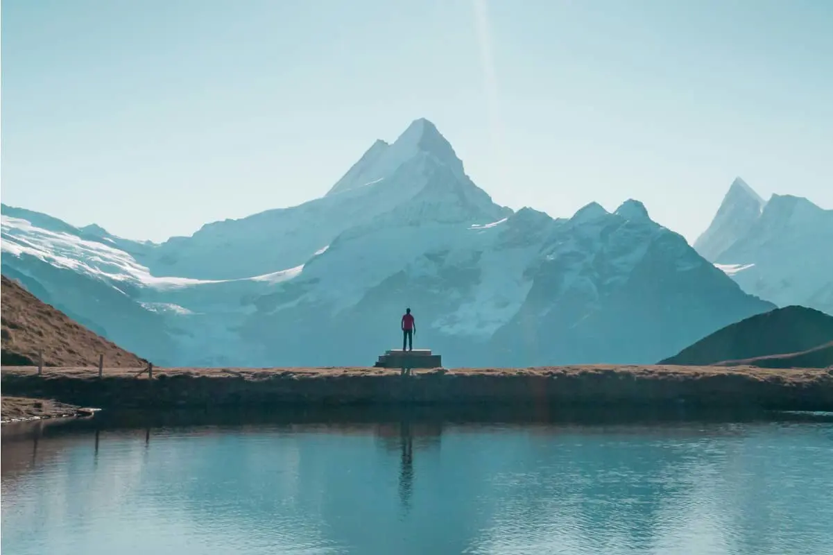 Lake Mountains Sunny Nature