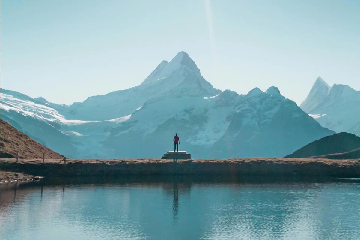 Lake Mountains Sunny Nature